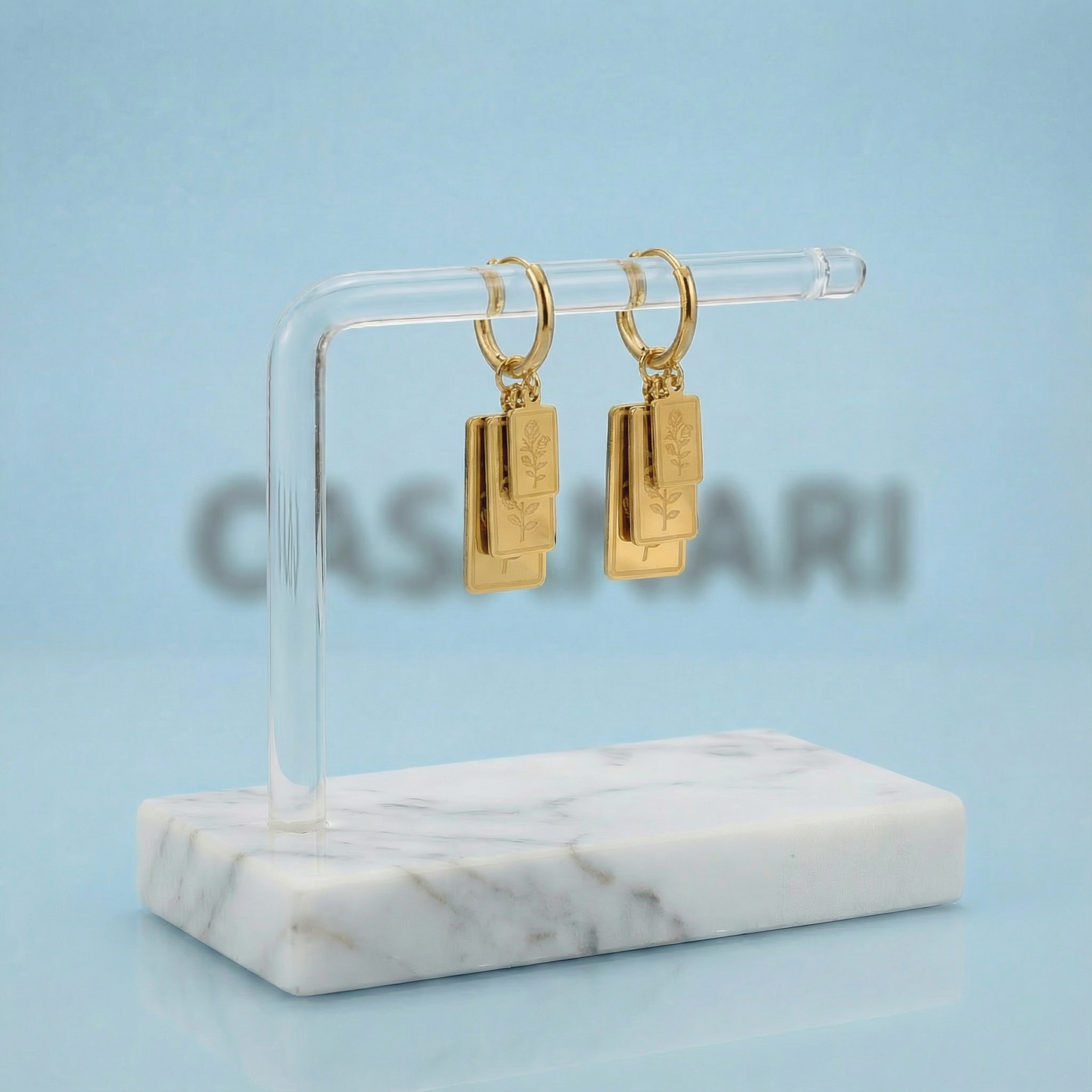 Golden Love Letter Hoops