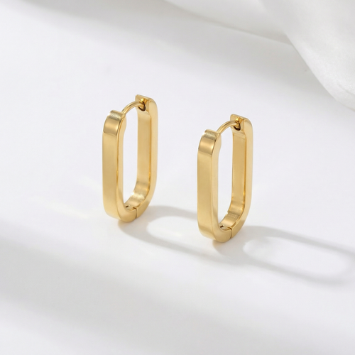 Sleek Rectangle Hoops
